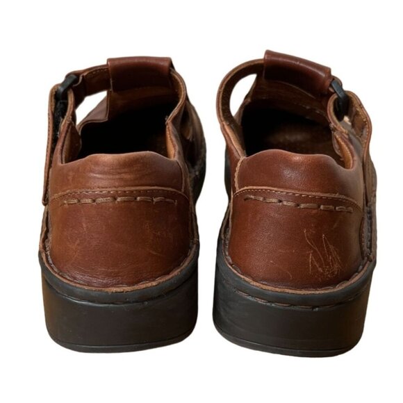 Josef Seibel Mens 8.5 Jeremy LEATHER Fisherman Dress Sandal COMFORT Brown EUC - Picture 4 of 7